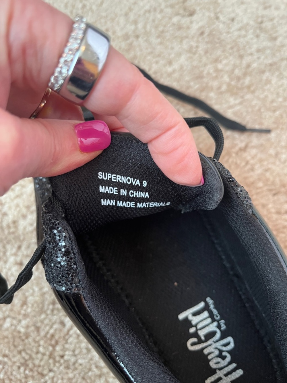 Hey Girl by Corkys Supernova Shiny Glitter Sneakers - Picture 6 of 7